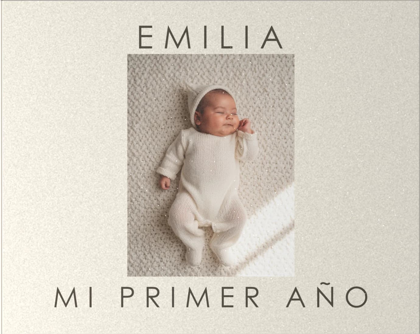 Portada del álbum de muestra de bebé